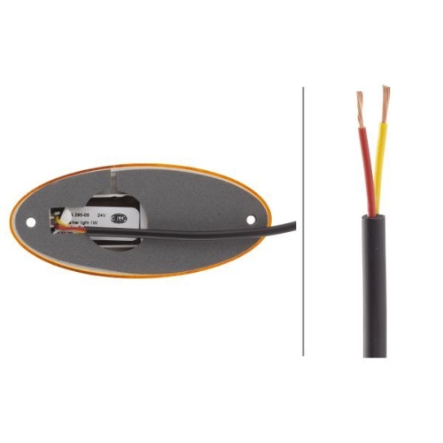 Seitenmarkierungsleuchte HELLA 2PS 964 295-061 f&uuml;r HOBBYCAR HYMER, links, rechts