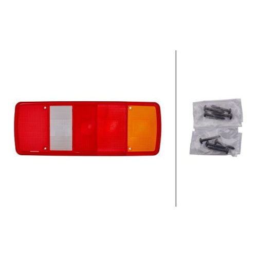 Lichtscheibe, Heckleuchte HELLA 9EL 122 689-021 f&uuml;r DAF IVECO MAN SCANIA FAUN