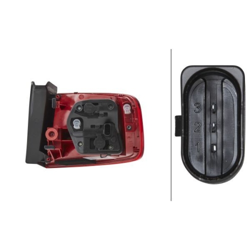 Heckleuchte HELLA 2VA 009 686-091 f&uuml;r AUDI VW, links