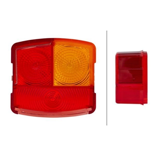 Lichtscheibe, Heckleuchte HELLA 9EL 134 739-001 f&uuml;r DAF SAME DEUTZ-FAHR, links
