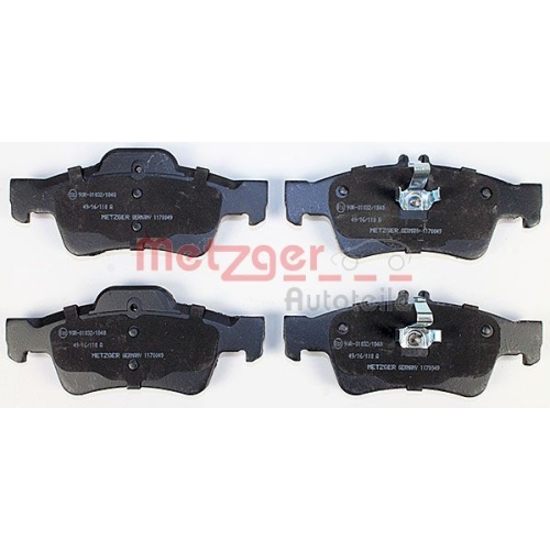 Bremsbelagsatz, Scheibenbremse METZGER 1170049 GREENPARTS f&uuml;r MERCEDES-BENZ