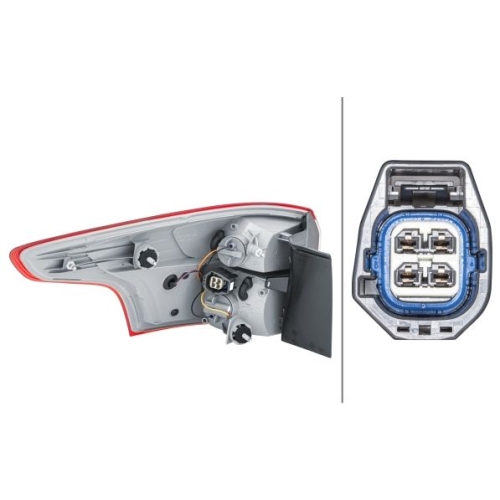 Heckleuchte HELLA 2VA 354 995-161 f&uuml;r FORD, rechts