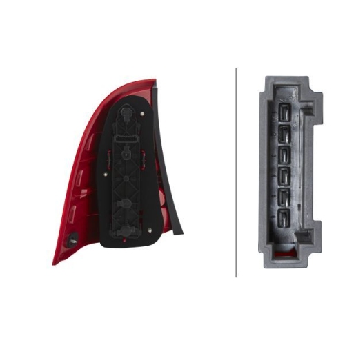 Heckleuchte HELLA 2VP 008 048-061 f&uuml;r MERCEDES-BENZ, rechts