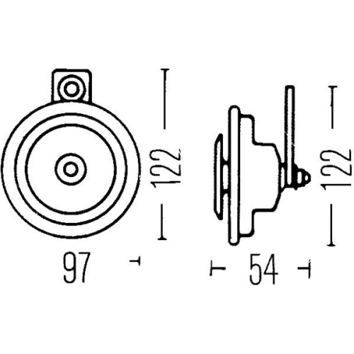 Horn HELLA 3AL 002 952-871 f&uuml;r DAF FAUN CASE IH O & K STEINBOCK LIEBHERR DEMAG