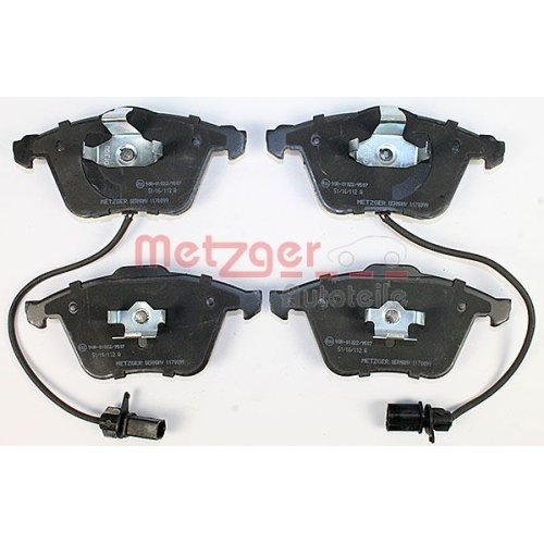 Bremsbelagsatz, Scheibenbremse METZGER 1170099 f&uuml;r VAG, Vorderachse