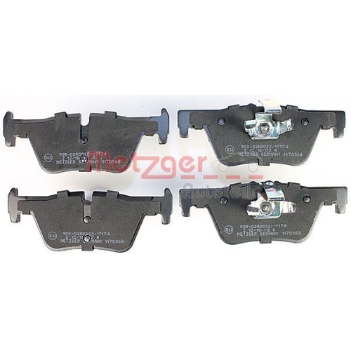 Bremsbelagsatz, Scheibenbremse METZGER 1170368 f&uuml;r BMW, Hinterachse