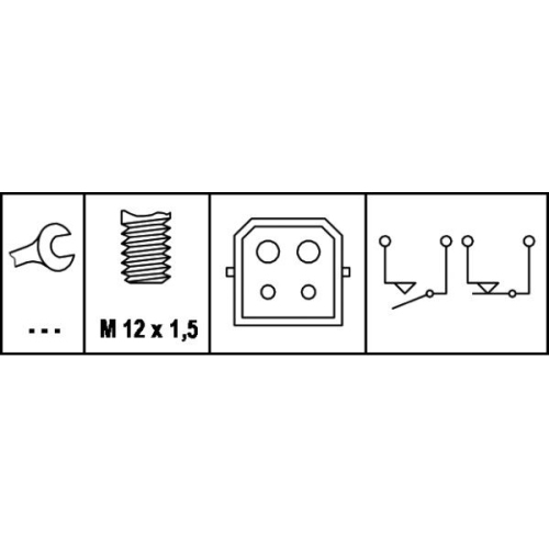 Bremslichtschalter HELLA 6DD 008 622-351 f&uuml;r AUDI SKODA VW