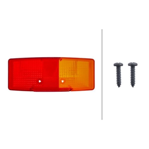 Lichtscheibe, Heckleuchte HELLA 9EL 118 700-001 f&uuml;r AUW&Auml;RTER DAF IVECO MAN BOMAG