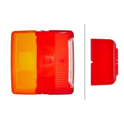 Lichtscheibe, Heckleuchte HELLA 9EL 129 519-001 f&uuml;r K&Auml;SSBOHRER SCANIA VOLVO