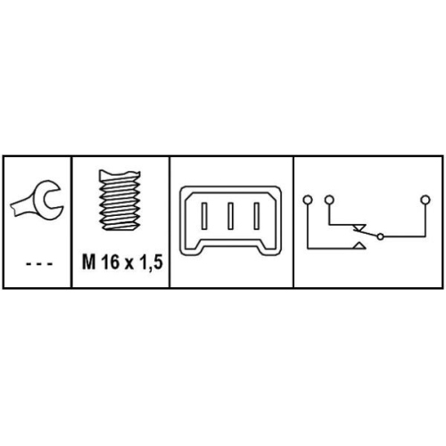 Bremslichtschalter HELLA 6DD 008 622-631 f&uuml;r RENAULT