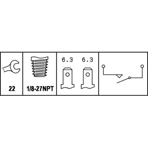 Bremslichtschalter HELLA 6DF 007 669-001 f&uuml;r ALFA ROMEO FIAT FERRARI