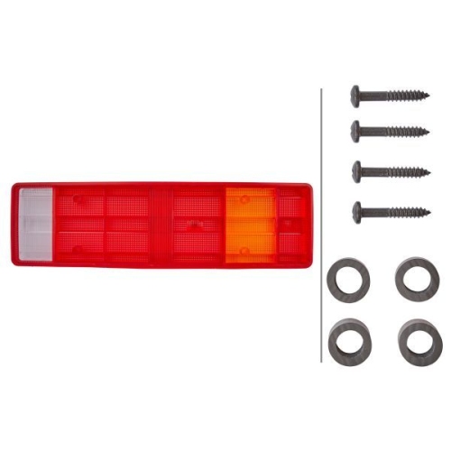 Lichtscheibe, Heckleuchte HELLA 9EL 152 891-001 f&uuml;r DAF MERCEDES-BENZ, links