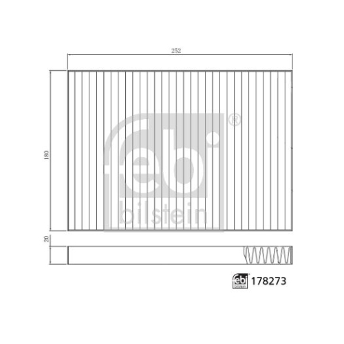 Filter, Innenraumluft FEBI BILSTEIN 178273 f&uuml;r TESLA