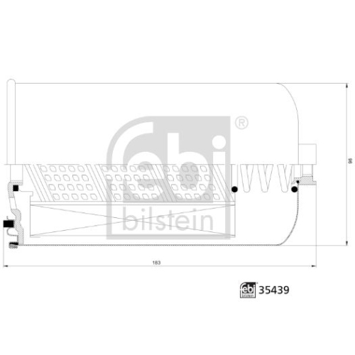Febi Bilstein 35439 Kraftstofffilter mit Dichtring , 1 St&uuml;ck