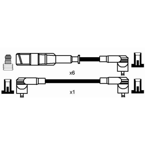 Z&uuml;ndleitungssatz NGK 0954 f&uuml;r AUDI SEAT SKODA VW LAMBORGHINI BENTLEY