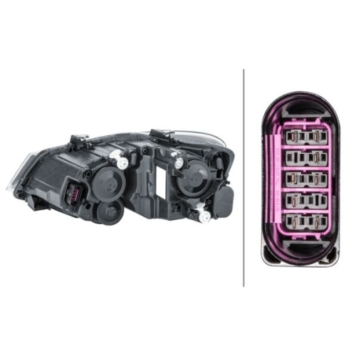 Hauptscheinwerfer HELLA 1EB 012 034-021 f&uuml;r VW, rechts