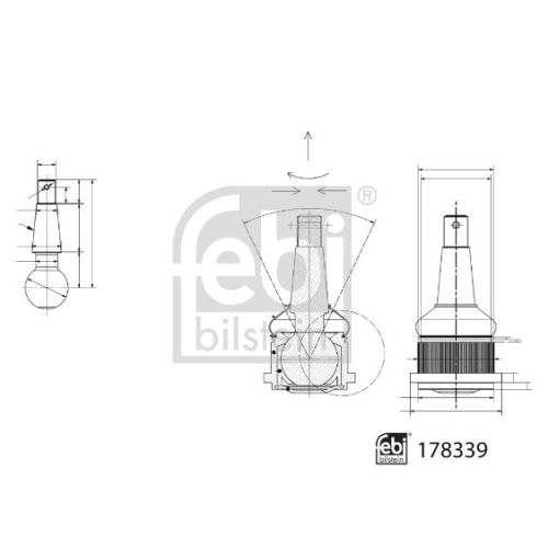 Trag-/F&uuml;hrungsgelenk FEBI BILSTEIN 178339 f&uuml;r MERCEDES-BENZ, Vorderachse links