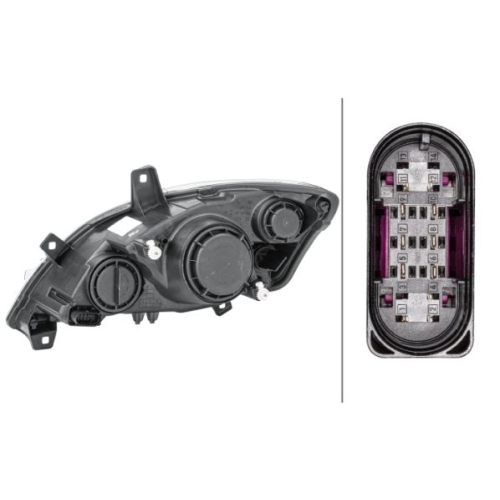 Hauptscheinwerfer HELLA 1EG 009 627-021 f&uuml;r MERCEDES-BENZ, rechts