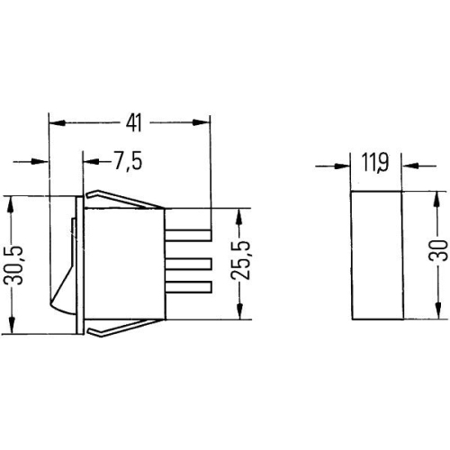 Schalter HELLA 6EH 004 406-031 f&uuml;r O&K KARMANN