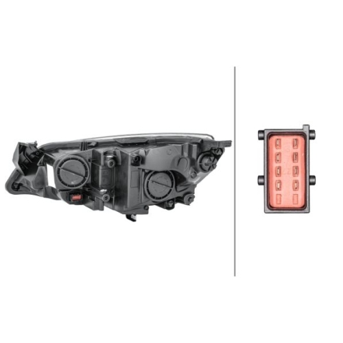 Hauptscheinwerfer HELLA 1EG 010 011-621 f&uuml;r OPEL GENERAL MOTORS, rechts