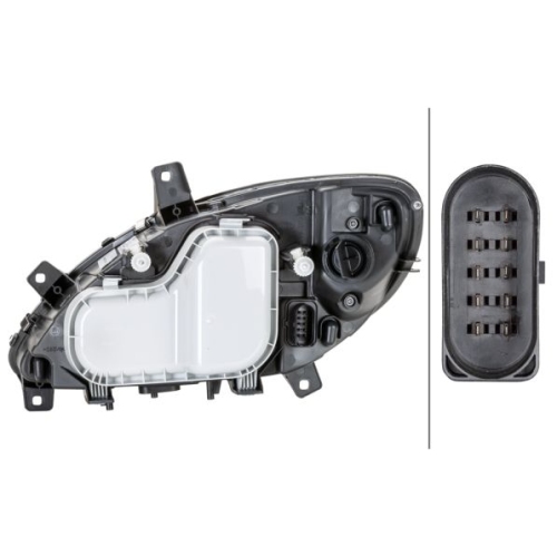 Hauptscheinwerfer HELLA 1EG 246 041-021 f&uuml;r MERCEDES-BENZ, rechts