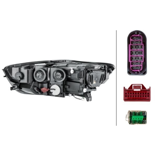 Hauptscheinwerfer HELLA 1EL 011 150-361 f&uuml;r AUDI VW AUDI (FAW), rechts