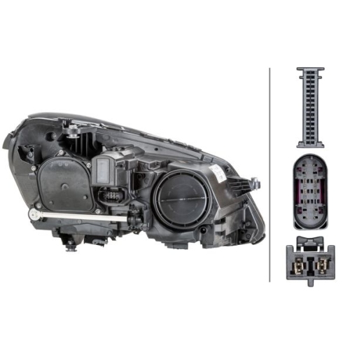 Hauptscheinwerfer HELLA 1EX 011 066-611 f&uuml;r MERCEDES-BENZ, links