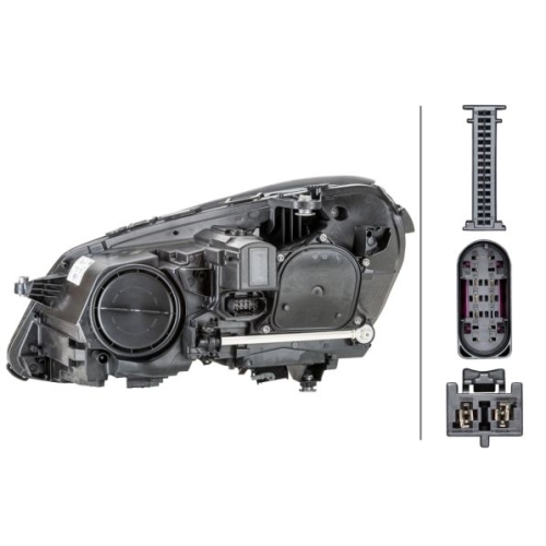 Hauptscheinwerfer HELLA 1EX 011 066-621 f&uuml;r MERCEDES-BENZ, rechts
