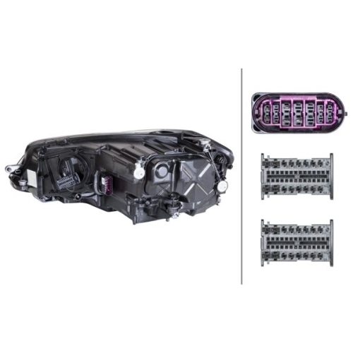 Hauptscheinwerfer HELLA 1ZX 013 924-261 f&uuml;r VW VW (FAW), rechts