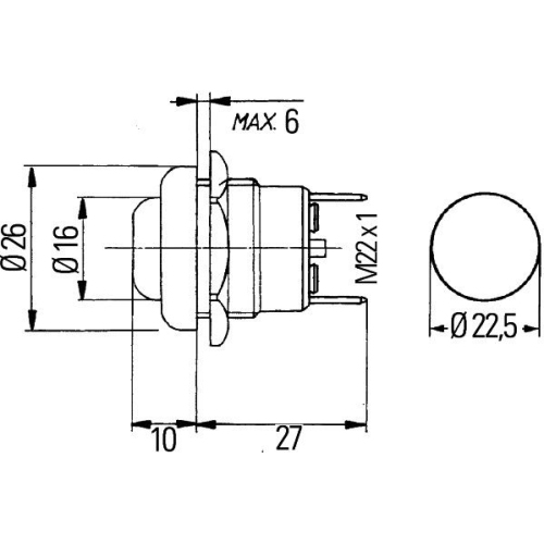 Z&uuml;nd-/Startschalter HELLA 6JF 001 571-131