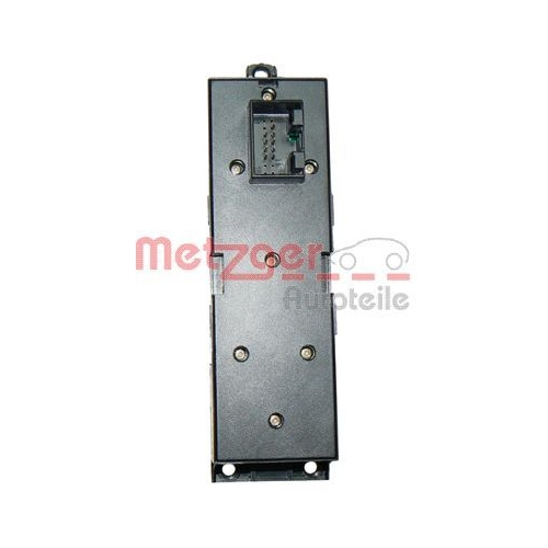 Schalter, Fensterheber METZGER 0916007 f&uuml;r VAG, fahrerseitig, vorne