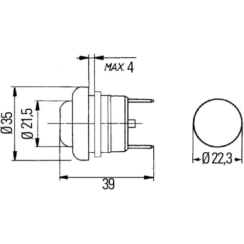 Z&uuml;nd-/Startschalter HELLA 6JF 001 571-041 f&uuml;r BMW DAF FIAT IKARUS IVECO MACK MAN