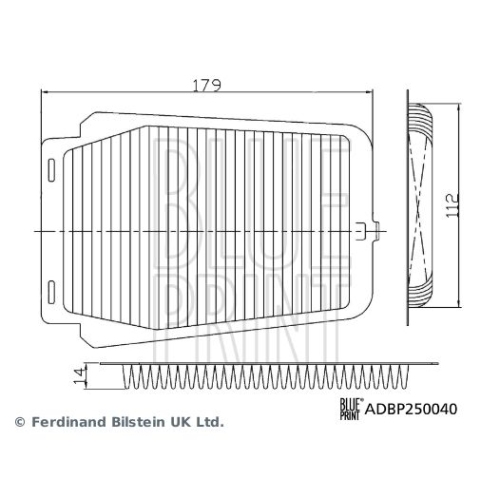 Blue Print 1x ADBP250040BP Innenraumfilter, Batteriegeh&Atilde;&curren;use