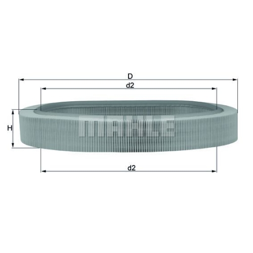 Luftfilter KNECHT LX 638 f&uuml;r MERCEDES-BENZ