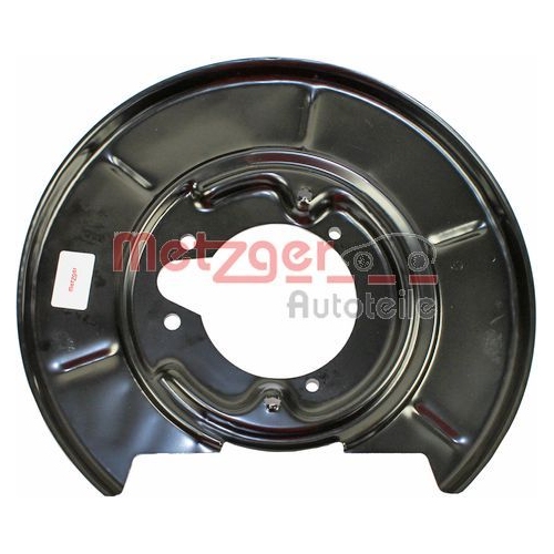 Spritzblech, Bremsscheibe METZGER 6115061 f&uuml;r BMW, Hinterachse links
