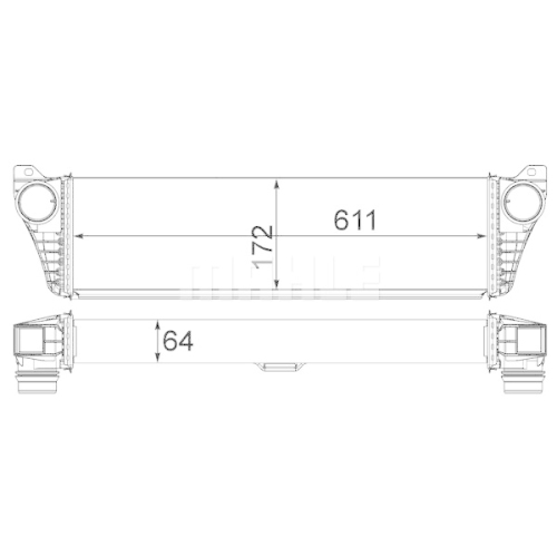 Ladeluftk&uuml;hler MAHLE CI 150 000P PREMIUM LINE f&uuml;r MERCEDES-BENZ