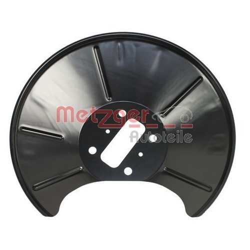 Spritzblech, Bremsscheibe METZGER 6115147 f&uuml;r FORD, Hinterachse links
