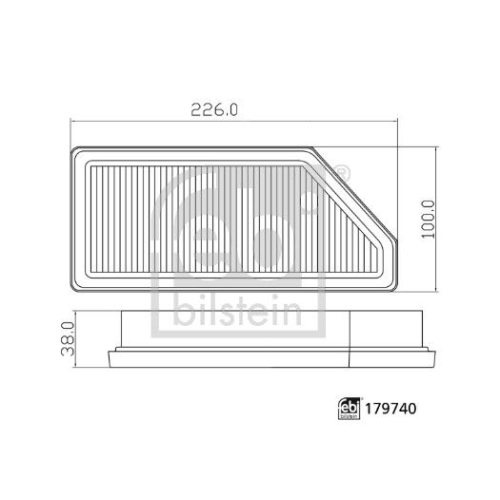 Luftfilter FEBI BILSTEIN 179740 f&uuml;r RENAULT