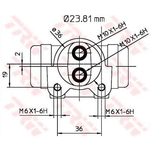 Radbremszylinder TRW BWK223 f&uuml;r OPEL RENAULT VAUXHALL, Hinterachse, hinten