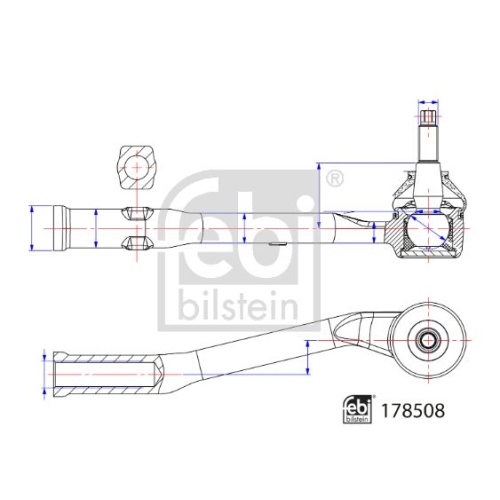 Spurstangenkopf FEBI BILSTEIN 178508 f&uuml;r CITRO&Euml;N, Vorderachse rechts