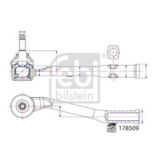 Spurstangenkopf FEBI BILSTEIN 178509 f&uuml;r CITRO&Euml;N, Vorderachse links