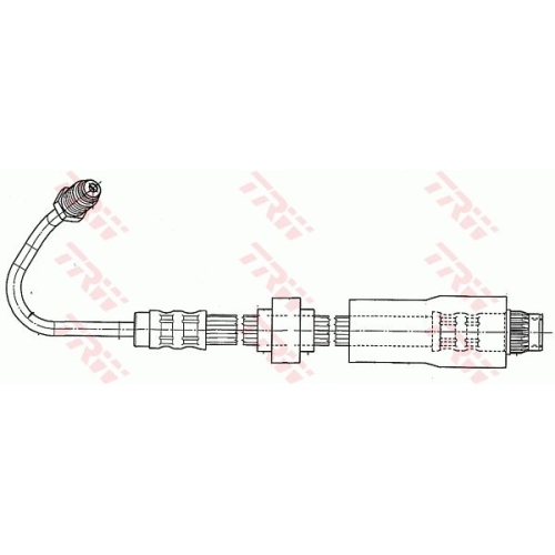 Bremsschlauch TRW PHB542 f&uuml;r RENAULT, Hinterachse, Hinterachse links, links