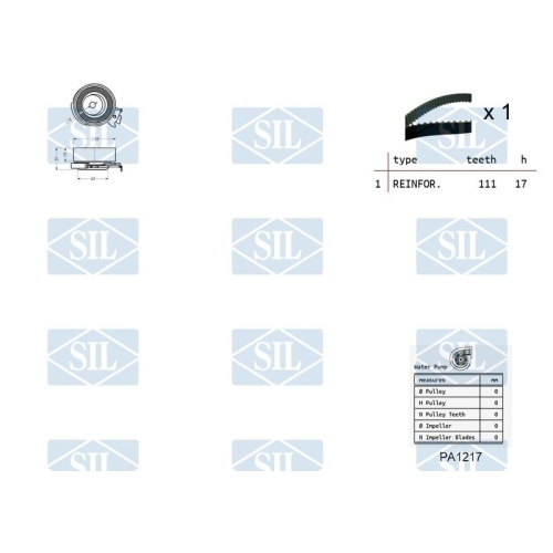 Wasserpumpe + Zahnriemensatz Saleri SIL K1PA1217 f&uuml;r OPEL
