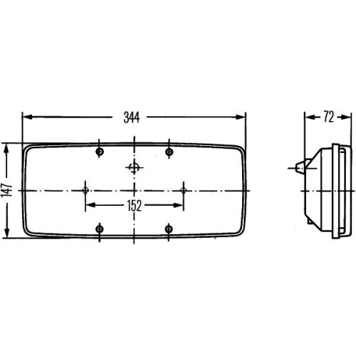 Heckleuchte HELLA 2SD 003 167-531 f&uuml;r MAN MERCEDES-BENZ, links