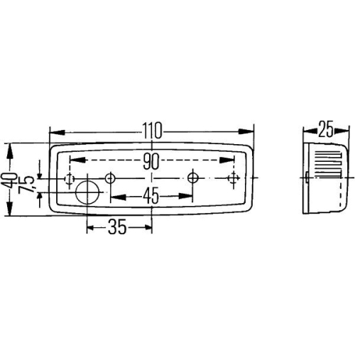 Positionsleuchte HELLA 2PF 006 717-011 f&uuml;r DAF FRUEHAUF MERCEDES-BENZ SCANIA