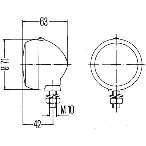 Positionsleuchte HELLA 2PF 001 648-161 f&uuml;r AUW&Auml;RTER DAF FIAT INTERNATIONAL HARV.