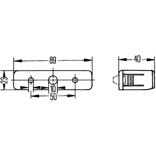 Kennzeichenleuchte HELLA 2KA 006 896-001 f&uuml;r DAF MERCEDES-BENZ EVOBUS HAKO HYMER