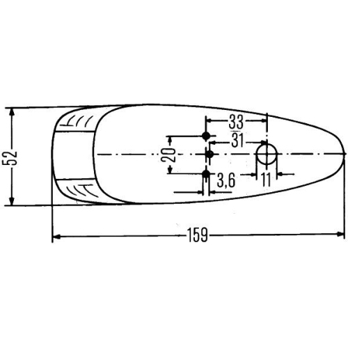 Positionsleuchte HELLA 2PF 001 638-011 f&uuml;r AUW&Auml;RTER IVECO MAN MERCEDES-BENZ VDL