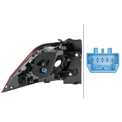 Heckleuchte HELLA 2SD 012 521-061 f&uuml;r VW, rechts