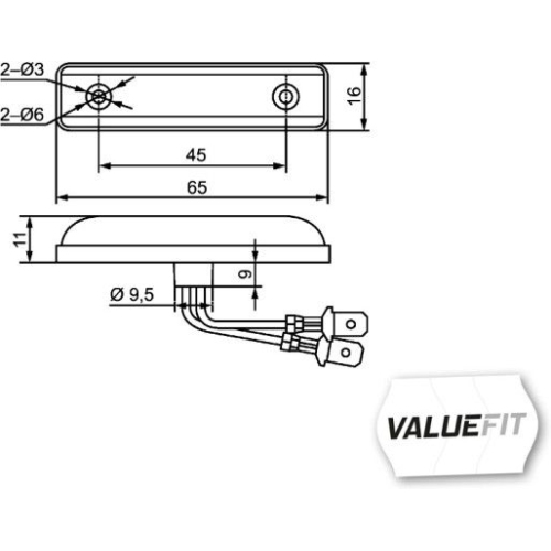 Positionsleuchte HELLA 2PG 357 010-021 HELLA VALUEFIT f&uuml;r, vorne